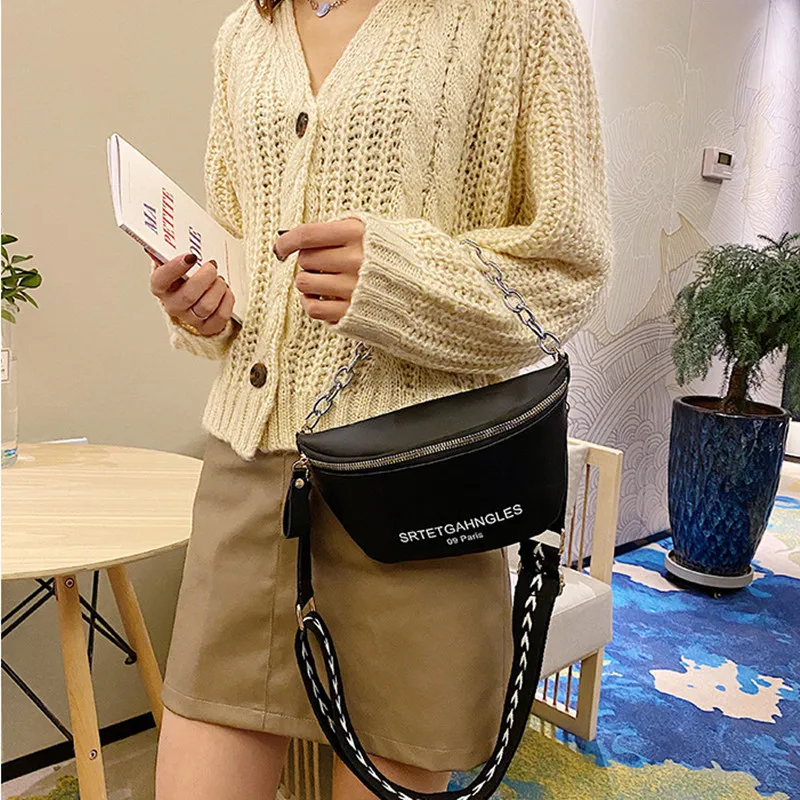 Luxury Women's Fanny Pack High Quality Waist Bag metal Chain Shoulder Crossbody Chest Bag Female Belt Bag Designer Brand Handbag
Luxury Women's Fanny Pack High Quality Waist Bag metal Chain Shoulder Crossbody Chest Bag Female Belt Bag Designer Brand Handbag