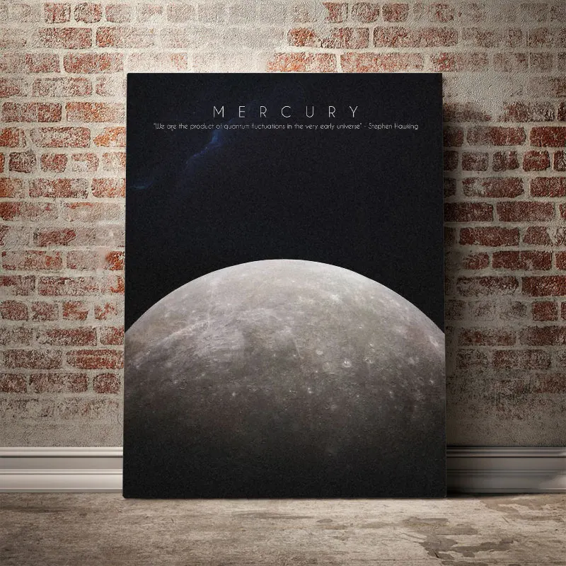 Плакат на холсте с изображением ртути солнечной системе настенные