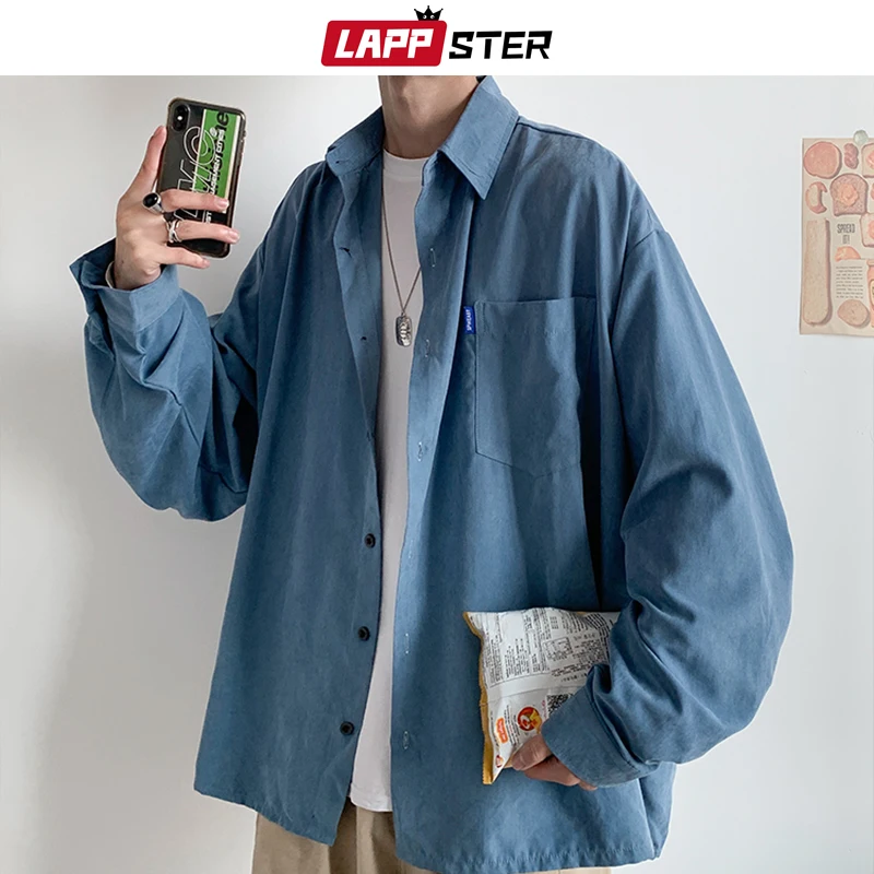LAPPSTER Men Vintage Harajuku Button Up Shirts 2022 Mens Solid Streetwear Kpop Shirts Male Long Sleeve Fashion Hip Hop Shirts
LAPPSTER Men Vintage Harajuku Button Up Shirts 2022 Mens Solid Streetwear Kpop Shirts Male Long Sleeve Fashion Hip Hop Shirts