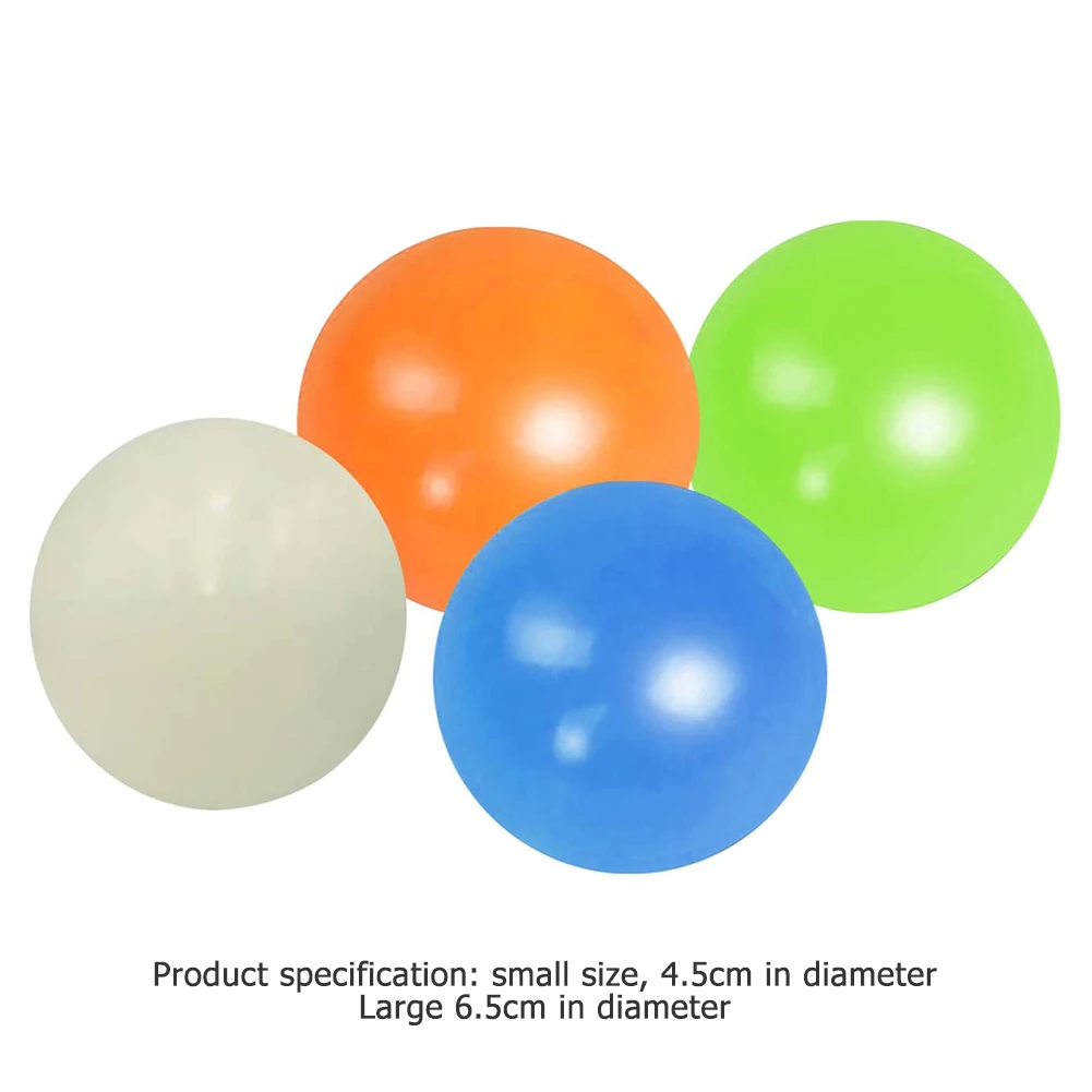 4pcs Ceiling Sticky Balls Luminous Stick Wall Decompression Stress Relief Toys Globbles Light Alignment Decompression Ball
4pcs Ceiling Sticky Balls Luminous Stick Wall Decompression Stress Relief Toys Globbles Light Alignment Decompression Ball