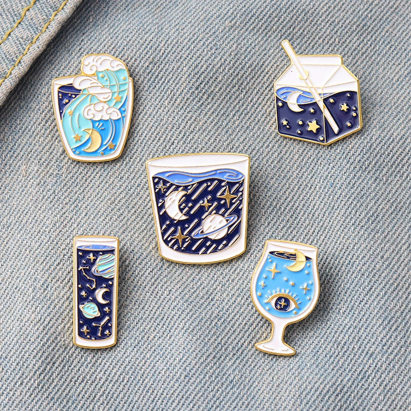 Creative Cartoon Wine Glass Milk Cup Brooch Personalized Universe Ocean Planet Brooch Bag Clothes Lapel Pin Badge Jewelry Gift
Creative Cartoon Wine Glass Milk Cup Brooch Personalized Universe Ocean Planet Brooch Bag Clothes Lapel Pin Badge Jewelry Gift