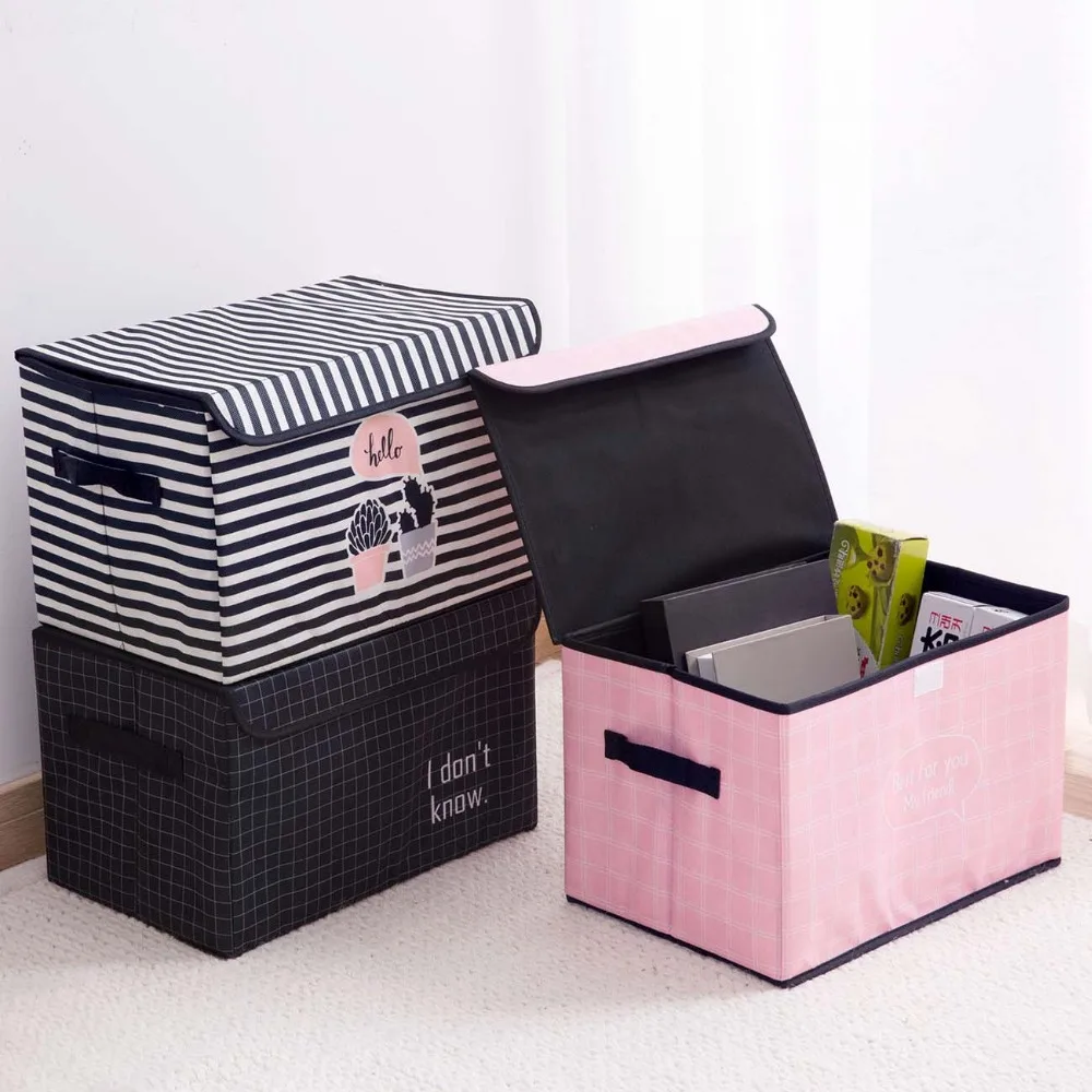 Foldable Storage Bins Boxes Basket Organizer Container Set With Cover Stackable Large Clothes Finishing Box
Foldable Storage Bins Boxes Basket Organizer Container Set With Cover Stackable Large Clothes Finishing Box