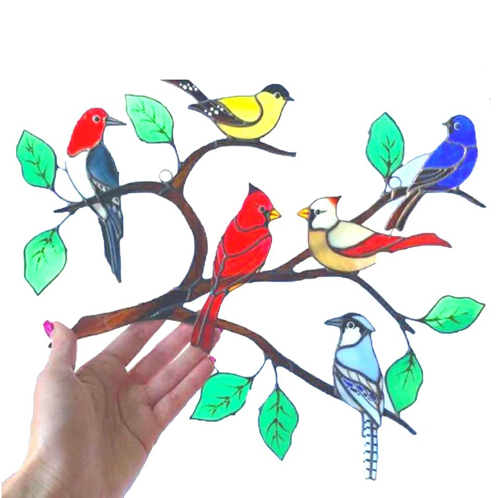 Birds On A Wire High Stained Suncatcher Window Panel Bird Series Hanging Ornaments Pendant Home Decoration Gifts For Bird Lover
Birds On A Wire High Stained Suncatcher Window Panel Bird Series Hanging Ornaments Pendant Home Decoration Gifts For Bird Lover