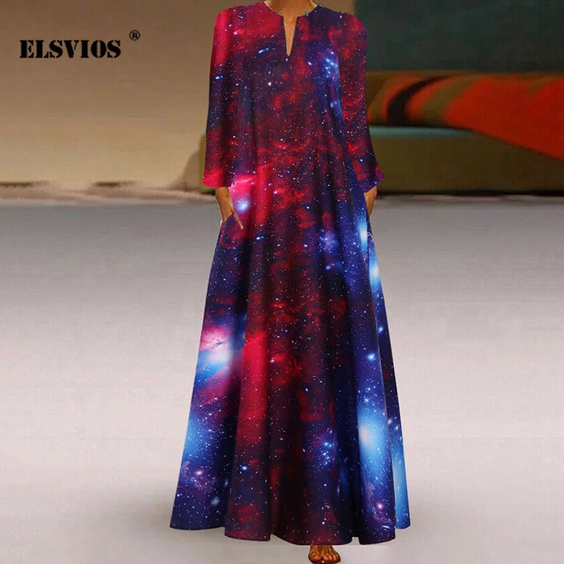 Autumn Fashion V Neck 3D Starry Sky Print Long Dress Casual Long Sleeve Temperament Pullover Dress Streetwear Cool Elegant Dress
Autumn Fashion V Neck 3D Starry Sky Print Long Dress Casual Long Sleeve Temperament Pullover Dress Streetwear Cool Elegant Dress