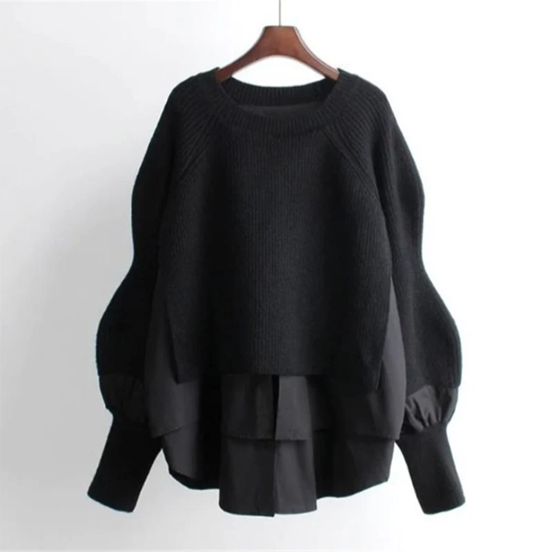Autumn Winter Women Long Sleeve Knit Sweater Fashion Patchwork Lady Round Neck Jumper Pullover Thick All Match Basic Loose Tops
Autumn Winter Women Long Sleeve Knit Sweater Fashion Patchwork Lady Round Neck Jumper Pullover Thick All Match Basic Loose Tops