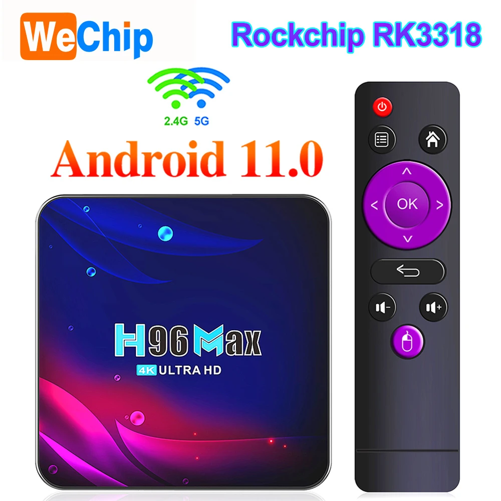 WECHIP H96 MAX V11 Smart TV Box Android 11 4GB RAM 64GB Rockchip RK3318 Support 1080p 4K Google Play Store Youtube Media Player
WECHIP H96 MAX V11 Smart TV Box Android 11 4GB RAM 64GB Rockchip RK3318 Support 1080p 4K Google Play Store Youtube Media Player