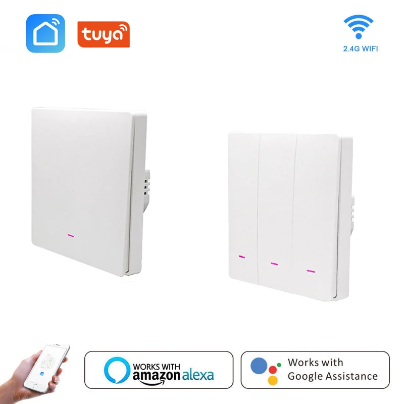 Tuya EU Wifi Wall Switch Smart Light Switch Glass Panel Touch-Sensor Interruptor 1/2/3 Gang Work With Alexa Google Home
Tuya EU Wifi Wall Switch Smart Light Switch Glass Panel Touch-Sensor Interruptor 1/2/3 Gang Work With Alexa Google Home