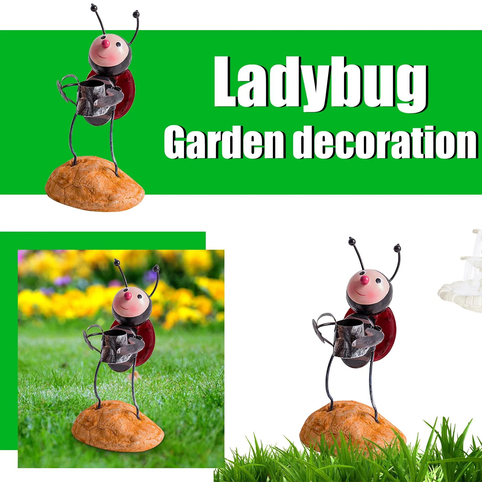 Garden Statues Creative Iron Art Small Lady Bug Doll Home Metal Crafts Desktop Accessories Garden Decoration Outdoor Sculptures
Garden Statues Creative Iron Art Small Lady Bug Doll Home Metal Crafts Desktop Accessories Garden Decoration Outdoor Sculptures