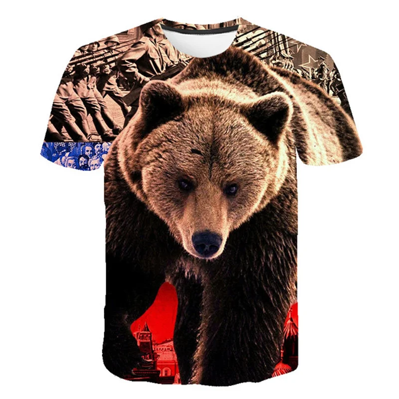 T-Shirt Summer New 3D T Shirt Bear Personality Creative Three-Dimensional 3D Printing Street Fashion Short-Sleeve T-Shirt 2021
T-Shirt Summer New 3D T Shirt Bear Personality Creative Three-Dimensional 3D Printing Street Fashion Short-Sleeve T-Shirt 2021