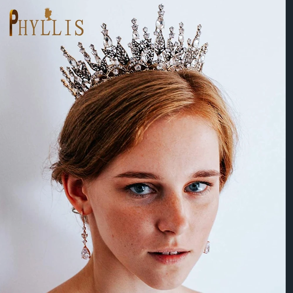 A126 Retro Golden Rhinestone Crown Crystal Bridal Hair Accessories Baroque Pageant Headpiece Bride Hair Ornament Round Jewelry
A126 Retro Golden Rhinestone Crown Crystal Bridal Hair Accessories Baroque Pageant Headpiece Bride Hair Ornament Round Jewelry