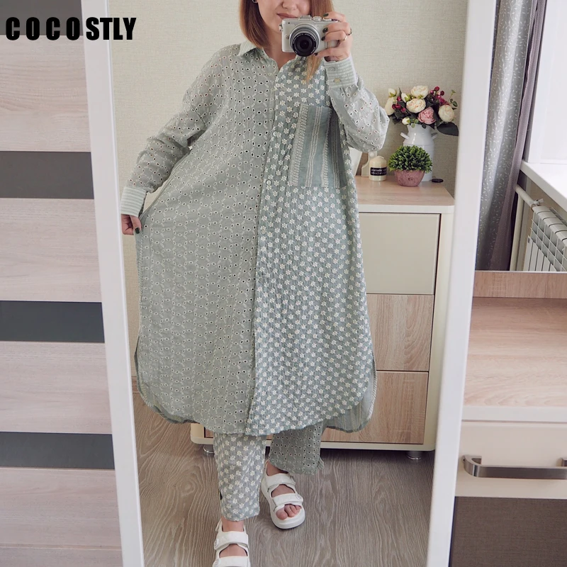 Женское винтажное платье-рубашка, зеленое ажурное платье оверсайз с цветочной вышивкой и длинным рукавом, Новинка лета 2022
Женское винтажное платье-рубашка, зеленое ажурное платье оверсайз с цветочной вышивкой и длинным рукавом, Новинка лета 2022