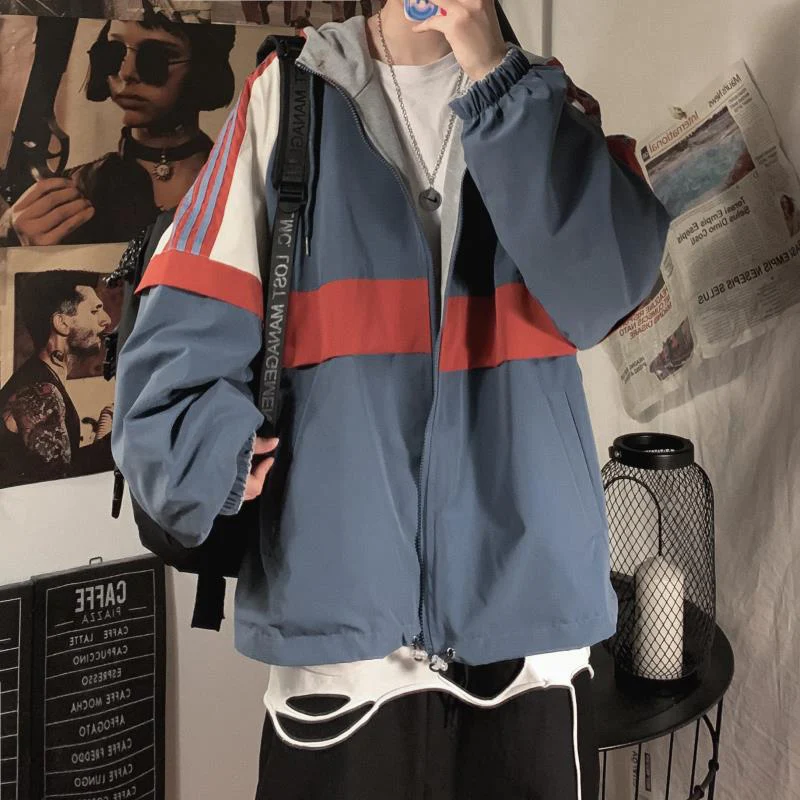 Patchwork Jacket Men Style Hooded Zipper Coat Loose Streetwear Men Youthful Vitality Varsity Jacket Men Clothing Jackets BG50JS
Patchwork Jacket Men Style Hooded Zipper Coat Loose Streetwear Men Youthful Vitality Varsity Jacket Men Clothing Jackets BG50JS