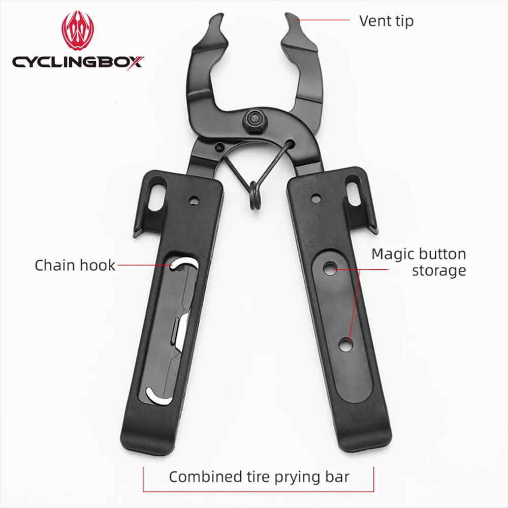 CyclingBOX Bicycle Tool Chain Hook Magic Buckle Pliers Portable Tire Lever Integrated Disassembly MTB Bike Accessories Tool
CyclingBOX Bicycle Tool Chain Hook Magic Buckle Pliers Portable Tire Lever Integrated Disassembly MTB Bike Accessories Tool