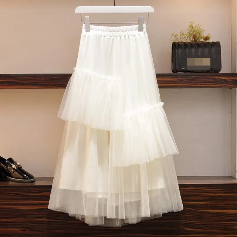 Spring Loose Sweet Pullover Sweater Mesh Skirt Two Piece Set Fashion Chic Black Long Sleeve Tops White Midi Skirt Set Plus Size
Spring Loose Sweet Pullover Sweater Mesh Skirt Two Piece Set Fashion Chic Black Long Sleeve Tops White Midi Skirt Set Plus Size