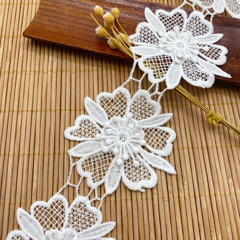 9yd Delicate three-dimensional embroidery flowers water-soluble lace women's clothing cloth art handmade decorative accessories
9yd Delicate three-dimensional embroidery flowers water-soluble lace women's clothing cloth art handmade decorative accessories