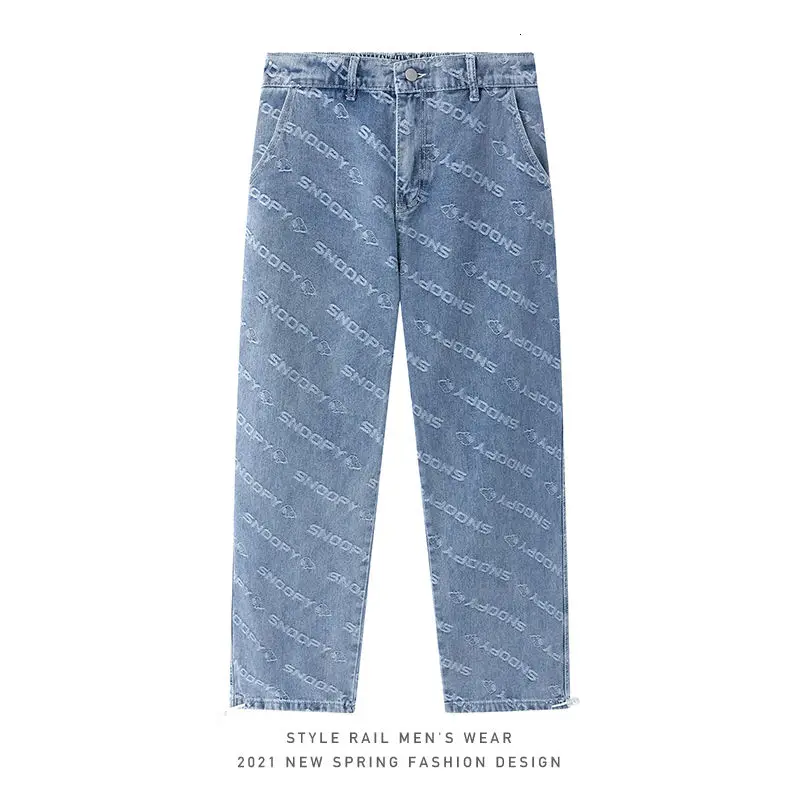 Hiphop Jeans Spring Summer Trend Printed Letters Washed Straight Pants Thin Blue Denim Trousers Men's Casual Loose Streetwear
Hiphop Jeans Spring Summer Trend Printed Letters Washed Straight Pants Thin Blue Denim Trousers Men's Casual Loose Streetwear