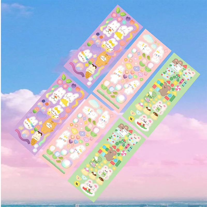 Korean Cute Cartoon Rabbit Laser Sticker DIY Decoration Manual Photo Album Scrapbook School Art Supplies Stationery Stickers
Korean Cute Cartoon Rabbit Laser Sticker DIY Decoration Manual Photo Album Scrapbook School Art Supplies Stationery Stickers