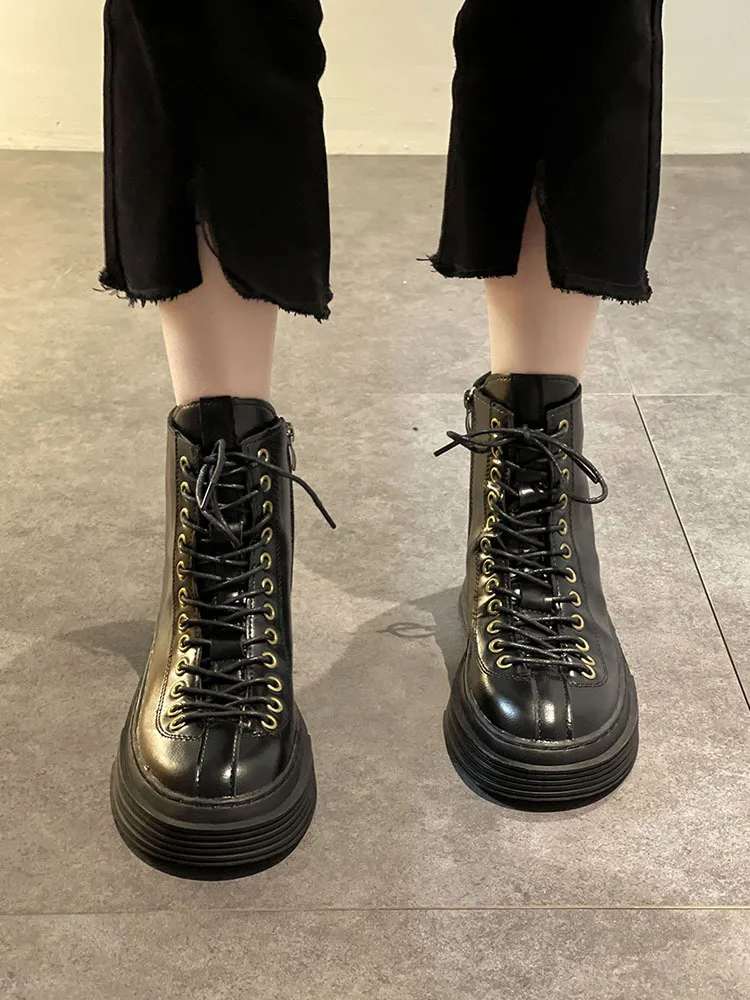 Women's Retro Ankle Boots Fall/winter 2021 New Lace-up Thick-soled Non-slip Fashion Martin Boots Boots for Women
Women's Retro Ankle Boots Fall/winter 2021 New Lace-up Thick-soled Non-slip Fashion Martin Boots Boots for Women
