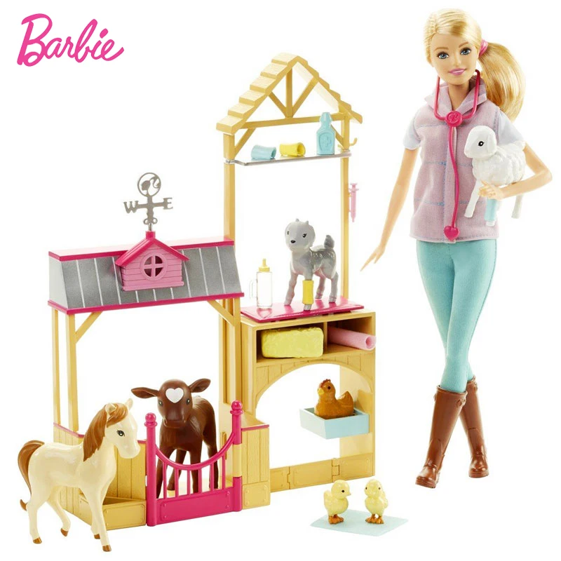 Original Barbie Doll Animal Rescuer Doll & Playset Kit Cute Room Baby Girl Toys For Children Poppenhuis Casa de Bonecas
Original Barbie Doll Animal Rescuer Doll & Playset Kit Cute Room Baby Girl Toys For Children Poppenhuis Casa de Bonecas