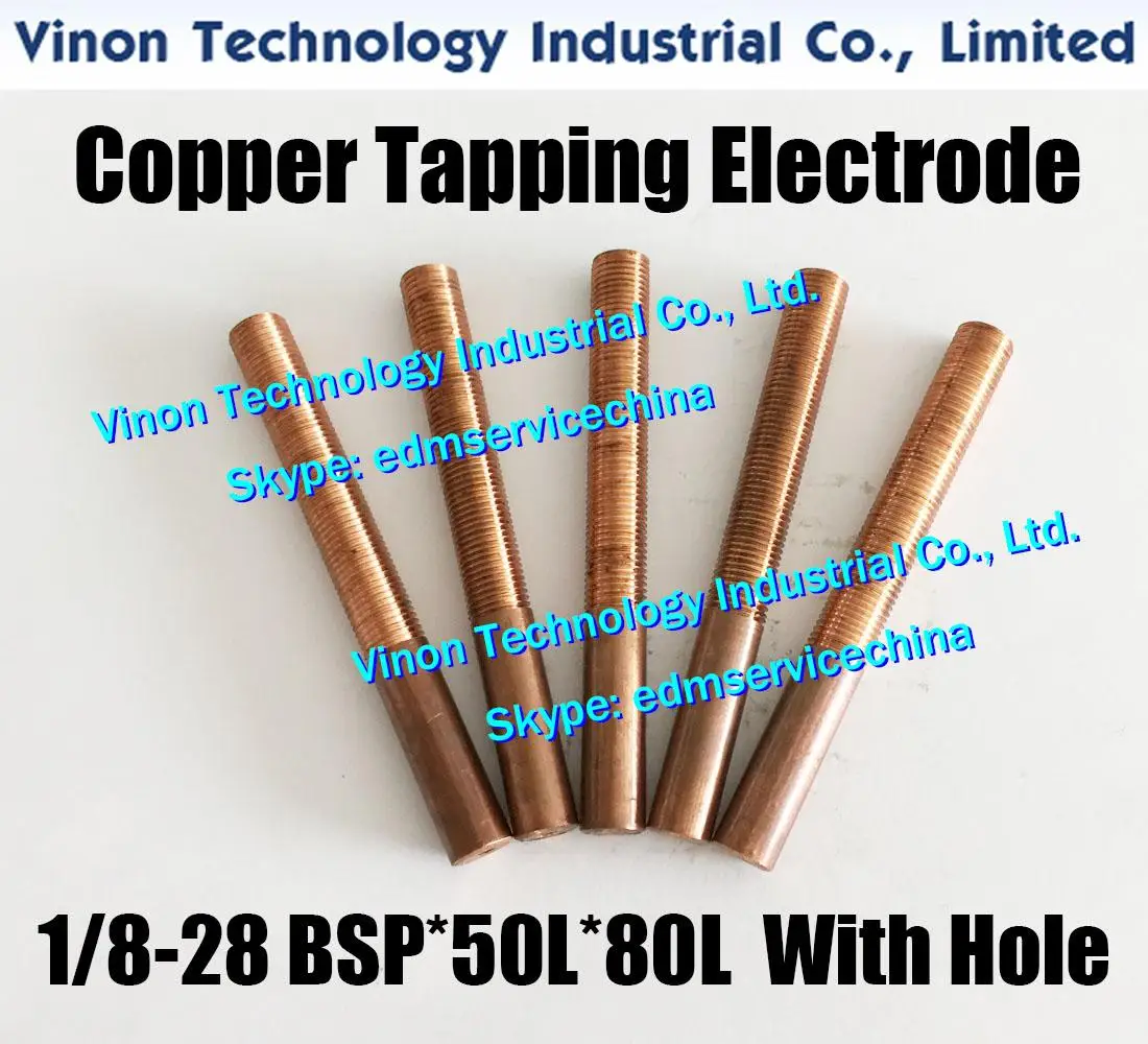 (5PCS) BSP 1/8-28*50L*80Lmm Copper Thread Electrode with hole BSPF British Parallel Pipe Thread Electrode 1/8BSP, G1/8
(5PCS) BSP 1/8-28*50L*80Lmm Copper Thread Electrode with hole BSPF British Parallel Pipe Thread Electrode 1/8BSP, G1/8