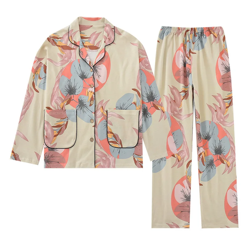 Womens 2 Piece Long Sleeve Pajama Set Longpants Knitted Big Flower Womens Home Clothes Can Be Worn outside Sleepwear Set
Womens 2 Piece Long Sleeve Pajama Set Longpants Knitted Big Flower Womens Home Clothes Can Be Worn outside Sleepwear Set
