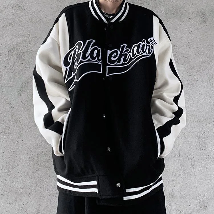 Hip Hop Furry Bone Patchwork Color Block Jackets Mens Harajuku College Style Bomber Jacket women Baseball Coats Outerwear ins
Hip Hop Furry Bone Patchwork Color Block Jackets Mens Harajuku College Style Bomber Jacket women Baseball Coats Outerwear ins