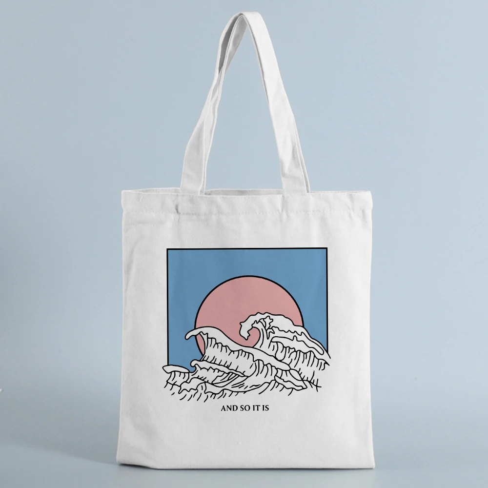 Women Canvas Bag Japan Wave Fun Print Large Capacity Female Shoulder Bag Fashion Harajuku Reusable Eco Ladies travel Canvas Tote
Women Canvas Bag Japan Wave Fun Print Large Capacity Female Shoulder Bag Fashion Harajuku Reusable Eco Ladies travel Canvas Tote