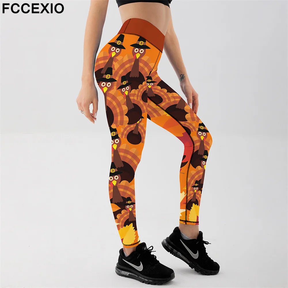 FCCEXIO Thanksgiving Day Whimsy of Turkey 3D Print Women High Waist Workout Pant Fitness Slim Soft Stretch Sexy Leggin
FCCEXIO Thanksgiving Day Whimsy of Turkey 3D Print Women High Waist Workout Pant Fitness Slim Soft Stretch Sexy Leggin