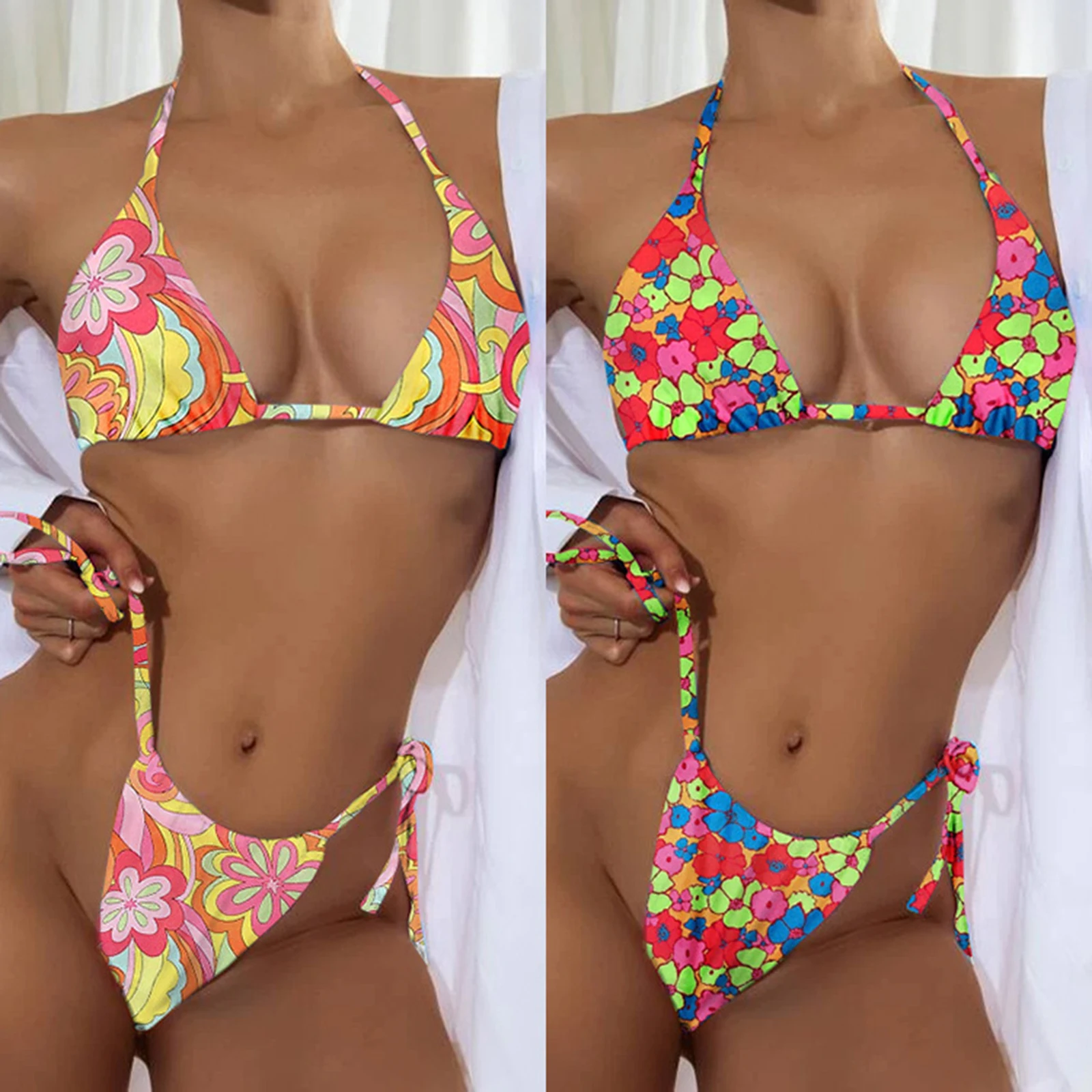 Hirigin Sexy Two Piece Bikini Split Set Women Floral Printing Beachwear Hanging Neck Tie Up Backless Swimsuit 2021 New
Hirigin Sexy Two Piece Bikini Split Set Women Floral Printing Beachwear Hanging Neck Tie Up Backless Swimsuit 2021 New