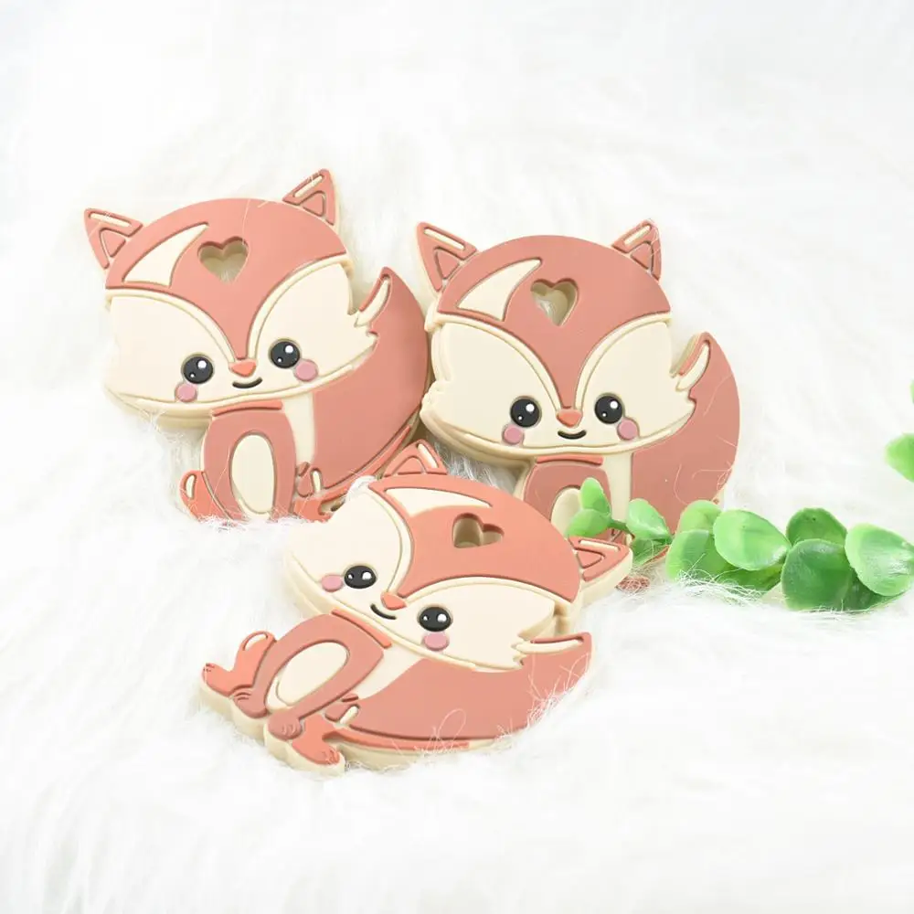 5/10 PCS Silicone Animal Teether Fox Shape Food Grade Cartoon Silicone DIY Nursing Teething Cute Fox Teething Pendant Toys
5/10 PCS Silicone Animal Teether Fox Shape Food Grade Cartoon Silicone DIY Nursing Teething Cute Fox Teething Pendant Toys
