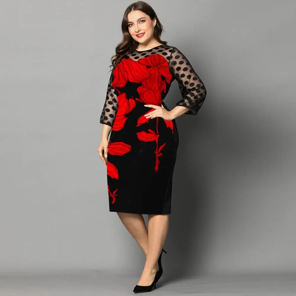 Autumn Winter Women Large Size Elegant Long Sleeve O Neck Lace Dress for Evening Party christmas dresses for new year 2021
Autumn Winter Women Large Size Elegant Long Sleeve O Neck Lace Dress for Evening Party christmas dresses for new year 2021