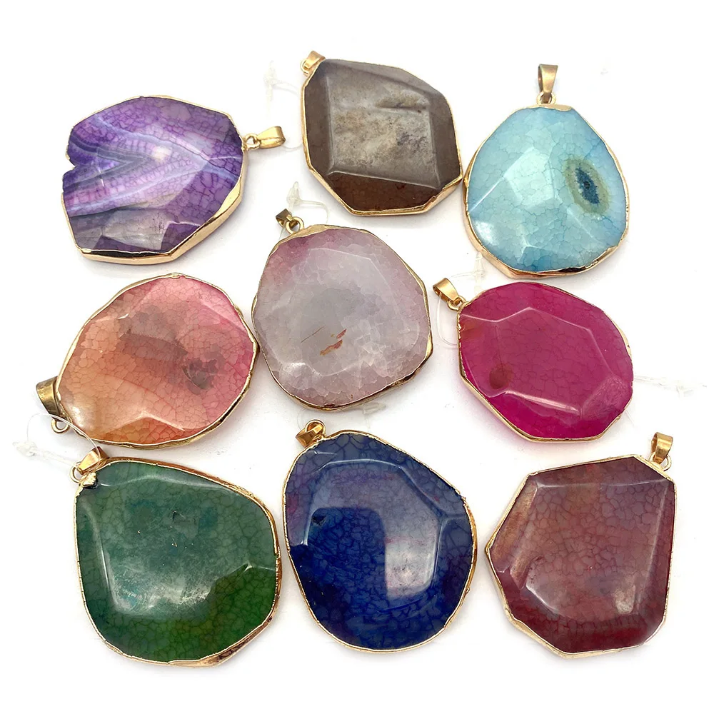 1pcs Natural Stone Agate Pendant Plating Fine Charm DIY Women Necklace Jewelry Making Accessories Irregular Tangent Plane Shape
1pcs Natural Stone Agate Pendant Plating Fine Charm DIY Women Necklace Jewelry Making Accessories Irregular Tangent Plane Shape