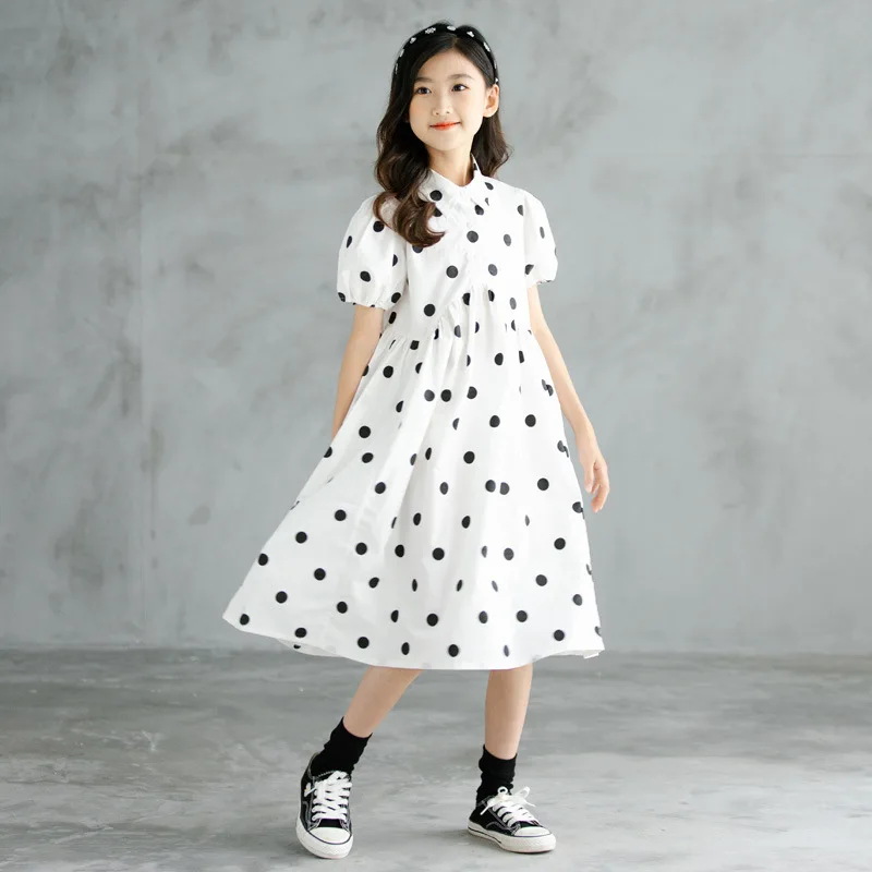 Kids Dresses for Girls 2021 New Children Dot Dress Mid Length Teen Summer Dress Baby Princess Clothes Fashion 100% Cotton,#6201 
Kids Dresses for Girls 2021 New Children Dot Dress Mid Length Teen Summer Dress Baby Princess Clothes Fashion 100% Cotton,#6201