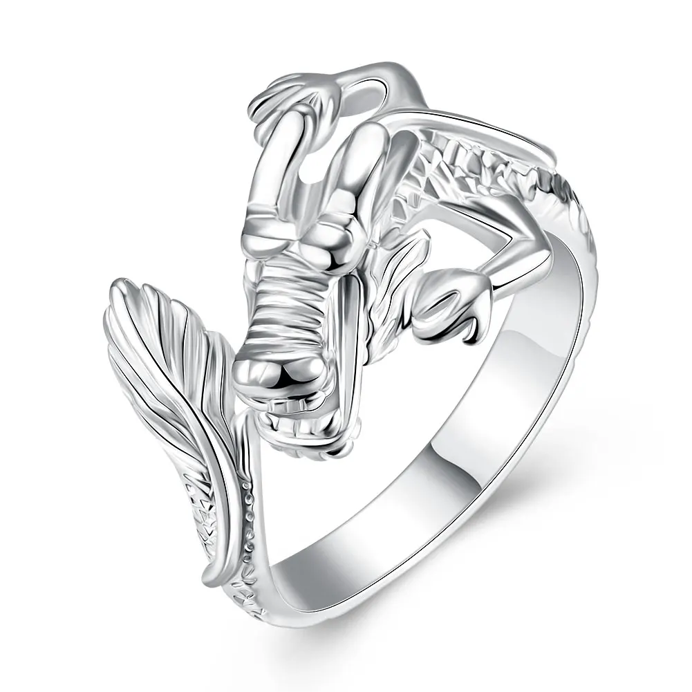Simple Fashion Cool Dragon Adjustable Silver Ring For Men Women 925 Sterling Silver Finger Thumb Rings Anillos Party Jewelry
Simple Fashion Cool Dragon Adjustable Silver Ring For Men Women 925 Sterling Silver Finger Thumb Rings Anillos Party Jewelry