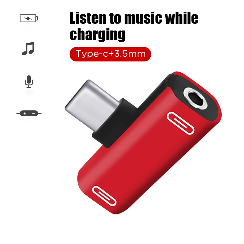 Micro USB Type C Adapter for Xiaomi Huawei Phone Accessories Adaptador T-shape Type C to 3.5mm Earphone Jack + TypeC Charge Jack
Micro USB Type C Adapter for Xiaomi Huawei Phone Accessories Adaptador T-shape Type C to 3.5mm Earphone Jack + TypeC Charge Jack