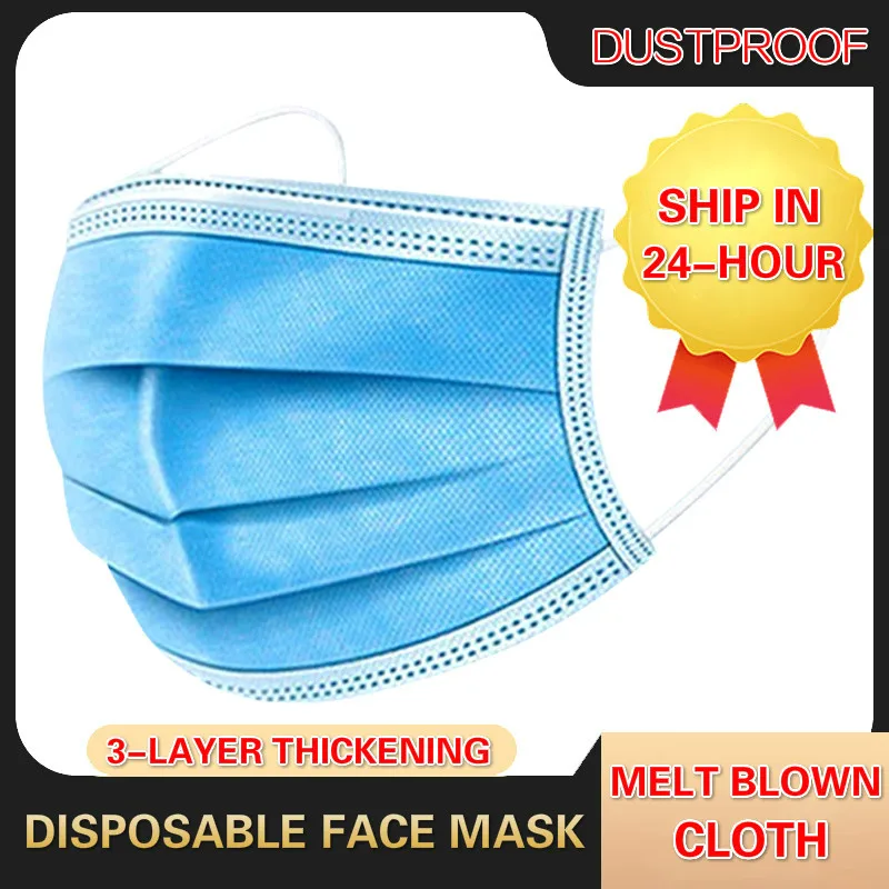 10/50/100pcs Disposable Face Mask Nonwoven Fabric 3 Layer Dustproof Windproof Breathable Gauze Masks Blue Adult Face Mouth Mask
10/50/100pcs Disposable Face Mask Nonwoven Fabric 3 Layer Dustproof Windproof Breathable Gauze Masks Blue Adult Face Mouth Mask