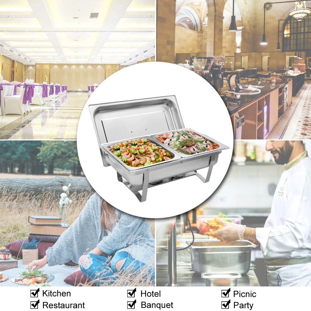 ZOKOP 9L*2 Double Grid Each Set 2*1/2 Stainless Steel Rectangular Buffet Stove
ZOKOP 9L*2 Double Grid Each Set 2*1/2 Stainless Steel Rectangular Buffet Stove