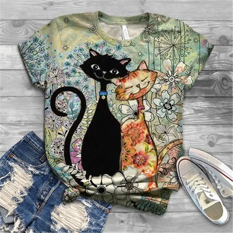 Y2k Cat Pattern Graphic T Shirts Women Round Neck Short Sleeve Tee Tops Animal Lovely Tshirts Ladies Summer Fashion Clothes
Y2k Cat Pattern Graphic T Shirts Women Round Neck Short Sleeve Tee Tops Animal Lovely Tshirts Ladies Summer Fashion Clothes
