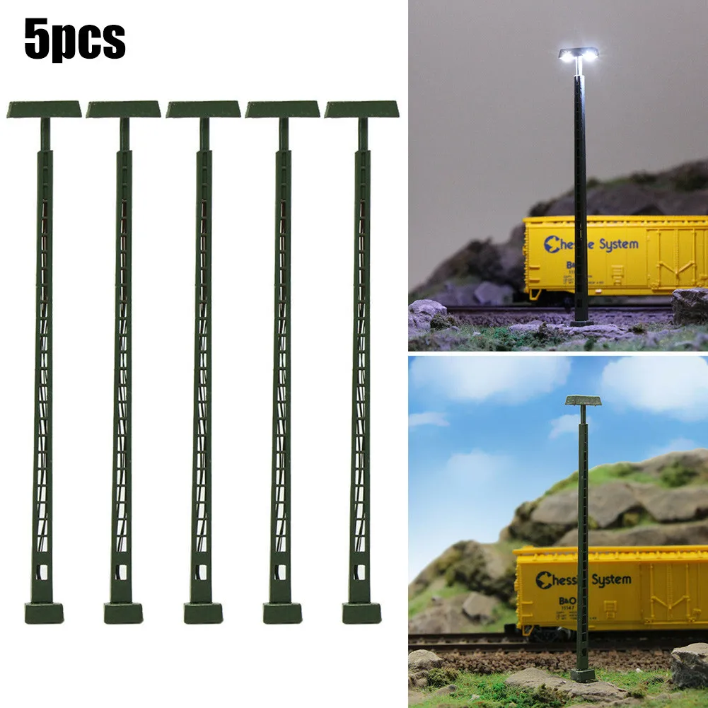 5x Model Railway Lights Lattice Mast Light N Gauge Light Layout Bonsai Decor Railroad Decoration Building Landscape Accessories
5x Model Railway Lights Lattice Mast Light N Gauge Light Layout Bonsai Decor Railroad Decoration Building Landscape Accessories