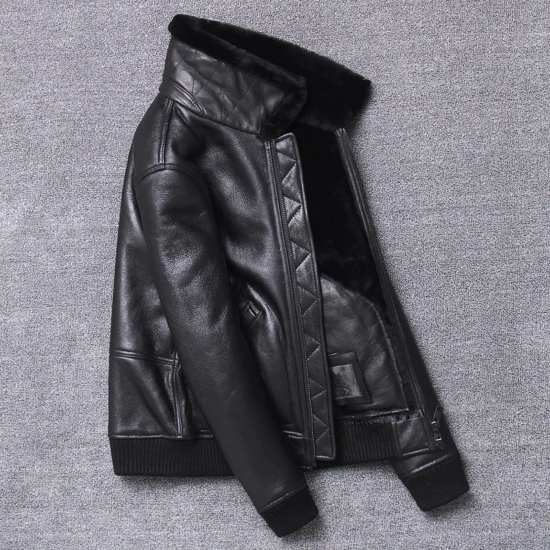 Black Men 2020 Military Pilot Shearling Jacket Plus Size XXXXL Slim Fit Winter Thick Russian Aviator Genuine Coat FREE SHIPPING
Black Men 2020 Military Pilot Shearling Jacket Plus Size XXXXL Slim Fit Winter Thick Russian Aviator Genuine Coat FREE SHIPPING