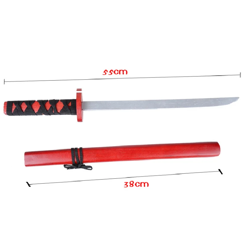 

Wooden Sword Mini 55cm Simulated Animation Prop Weapon Anime Katana Samurai Cosplay Ninja Performance Props Gift Toys For Kids