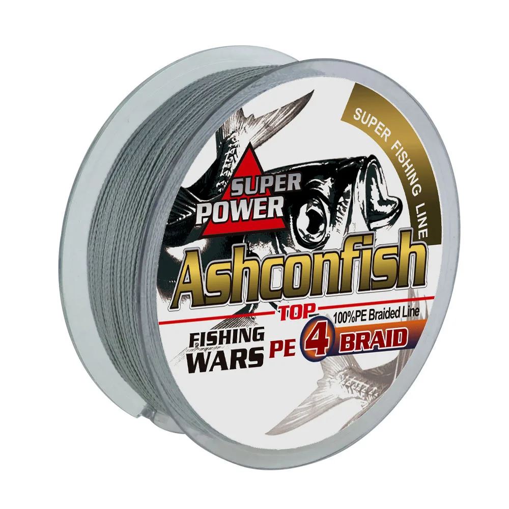 Леска рыболовная плетеная Ashconfish 4 нити 100 м 300 | Спорт и развлечения