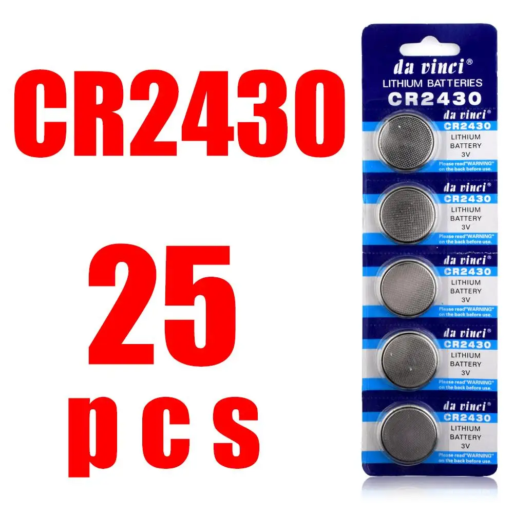YCDC, 25 шт., Литиевые кнопочные элементы питания 3 в, батареи CR2430 ECR2430 KL2430 KCR2430 BR2430, одноразовая батарея для часов, игрушек с дистанционным управл...
YCDC, 25 шт., Литиевые кнопочные элементы питания 3 в, батареи CR2430 ECR2430 KL2430 KCR2430 BR2430, одноразовая батарея для часов, игрушек с дистанционным управл...