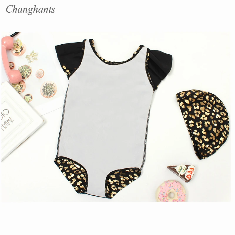 1-7 Y Girls One Piece Swimsuit with Cap Kids Swimwear Black Golden Leopard Children Swimming Pool Suit Baby Sandy Beachwear
1-7 Y Girls One Piece Swimsuit with Cap Kids Swimwear Black Golden Leopard Children Swimming Pool Suit Baby Sandy Beachwear