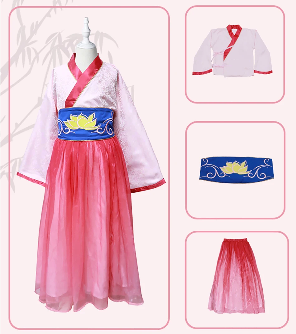 

Disney New Movies Halloween Child Hua Mulan Costume Christmas Girls Mulan Dress Children Traditional Chinese Style Clothes Kids