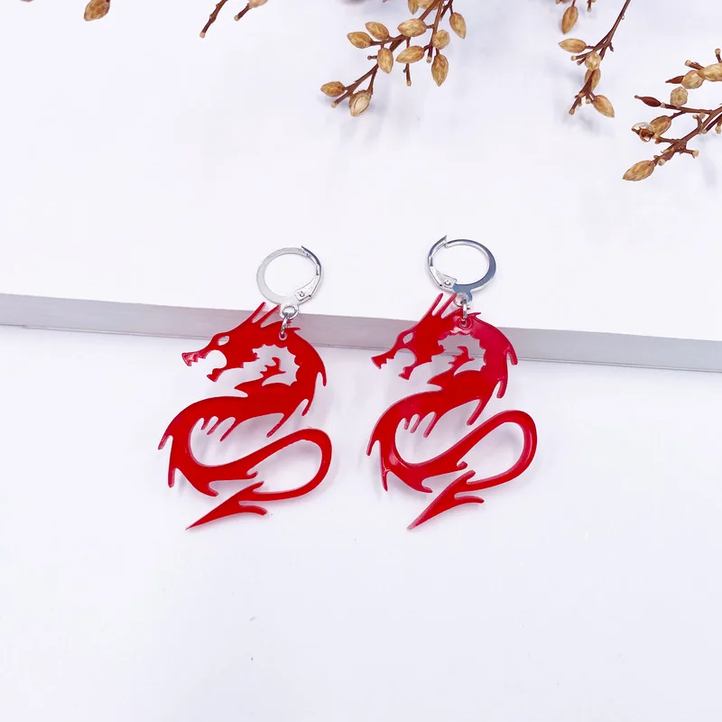 Minar Chinese Style Mirror Surface Arcylic Dragon Earring for Women Twist Animal Hoop Earrings Punk Hip Hop Cool Jewelry Gifts
Minar Chinese Style Mirror Surface Arcylic Dragon Earring for Women Twist Animal Hoop Earrings Punk Hip Hop Cool Jewelry Gifts