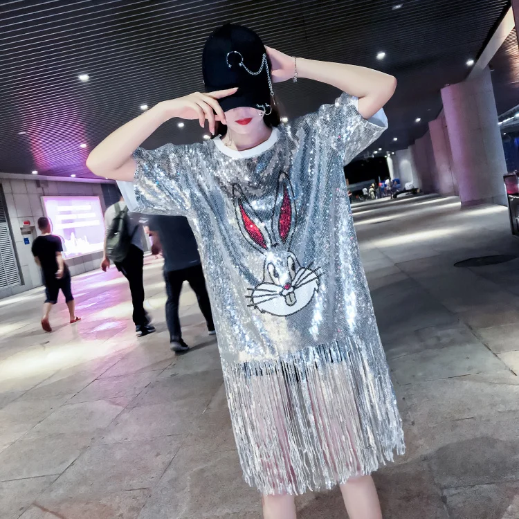Underwear Missing Thai Tide brand Cartoon Dress Female 2019 Summer New Heavy Industry Fringe Long Short Sleeve
Underwear Missing Thai Tide brand Cartoon Dress Female 2019 Summer New Heavy Industry Fringe Long Short Sleeve