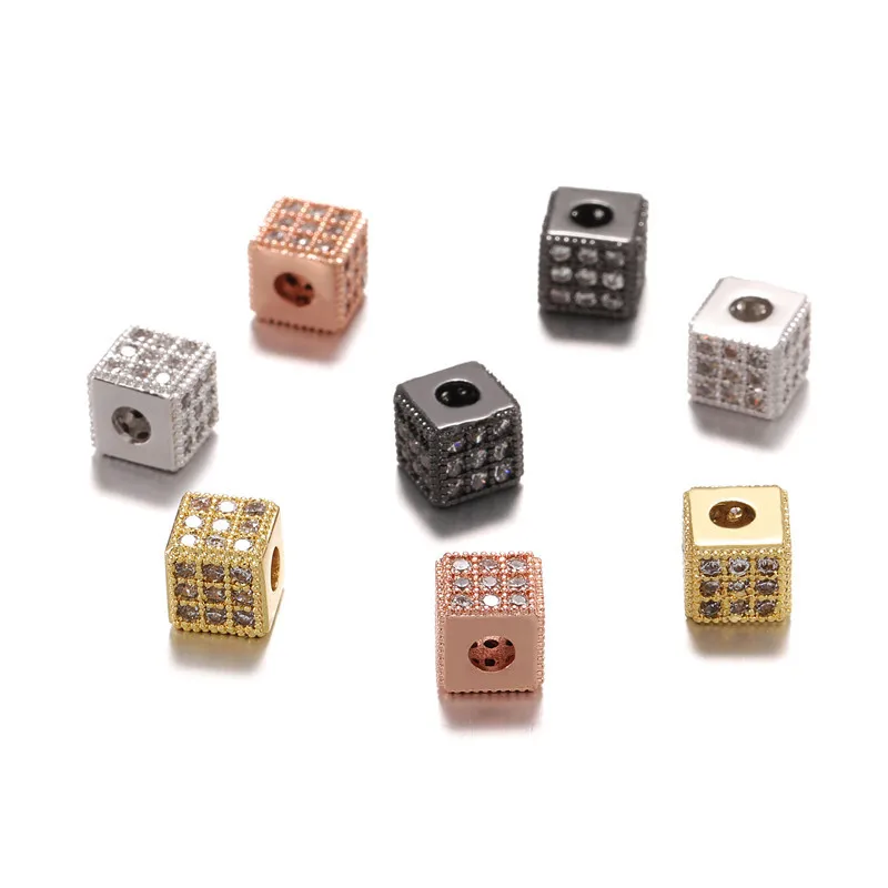 Full Pave Black Cubic Zircon Cube Dice Beads for Jewelry Making 6MM DIY CZ Copper Jewelry Spacer Charms Beads fit Bracelet
Full Pave Black Cubic Zircon Cube Dice Beads for Jewelry Making 6MM DIY CZ Copper Jewelry Spacer Charms Beads fit Bracelet