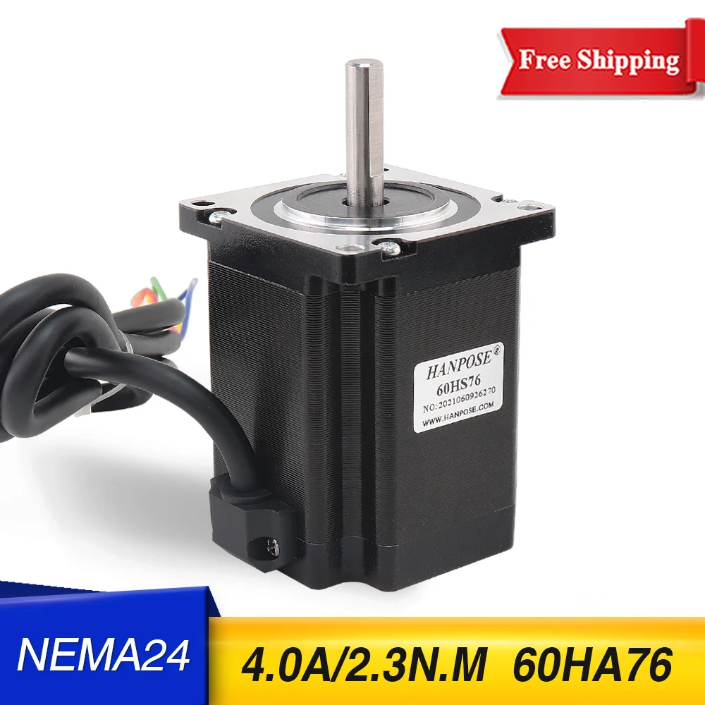 Шаговый двигатель 24 В, 1,8 градусов, шаговый двигатель Nema24 60HS76 4-Lead 2.3N.M 4.0A для 3D-принтера, фрезерный станок с ЧПУ, шаговый двигатель
Шаговый двигатель 24 В, 1,8 градусов, шаговый двигатель Nema24 60HS76 4-Lead 2.3N.M 4.0A для 3D-принтера, фрезерный станок с ЧПУ, шаговый двигатель