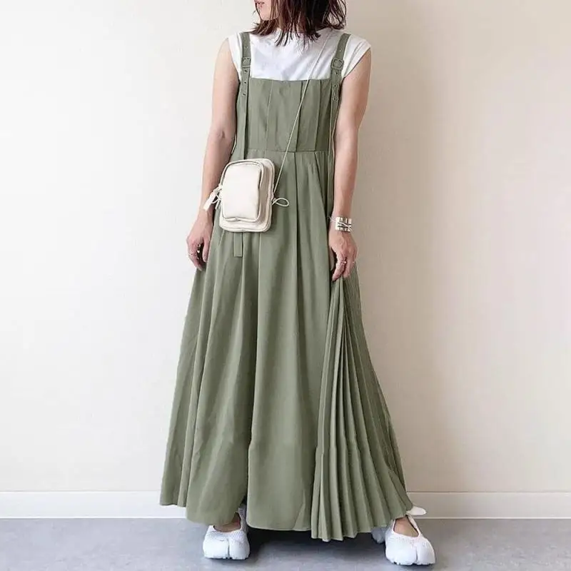 2021 Summer New Japanese Simple Solid Color Wild Loose Suspender Skirt Waist Slimming Casual Plus Size Women Dress Free Shipping
2021 Summer New Japanese Simple Solid Color Wild Loose Suspender Skirt Waist Slimming Casual Plus Size Women Dress Free Shipping